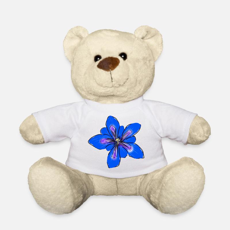 Gentiane, Fleur - Nounours - blanc