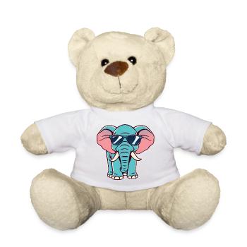Éléphant - Nounours - blanc - Devant