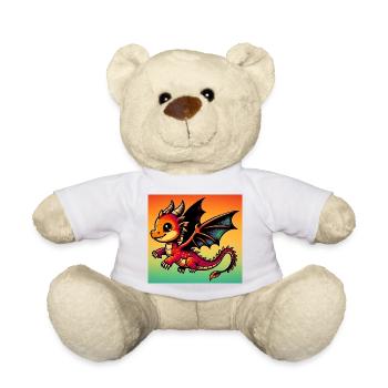 dragon - Teddy Bear - white - Front