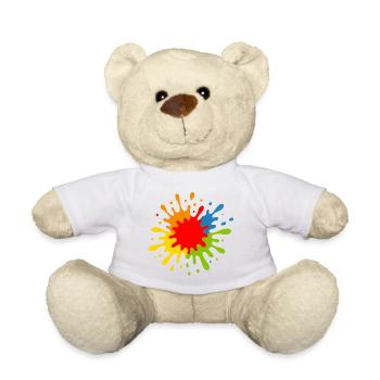 Fröhlicher künstlerischer Spritzer - Teddy - Weiß - Vorne