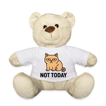 Muffelige Katzenmimik auf witzigem Gesicht - Teddy Bear - white - Front