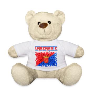 Lanzarote Inselthaulschrift mit Wappen - Teddy - Weiß - Vorne