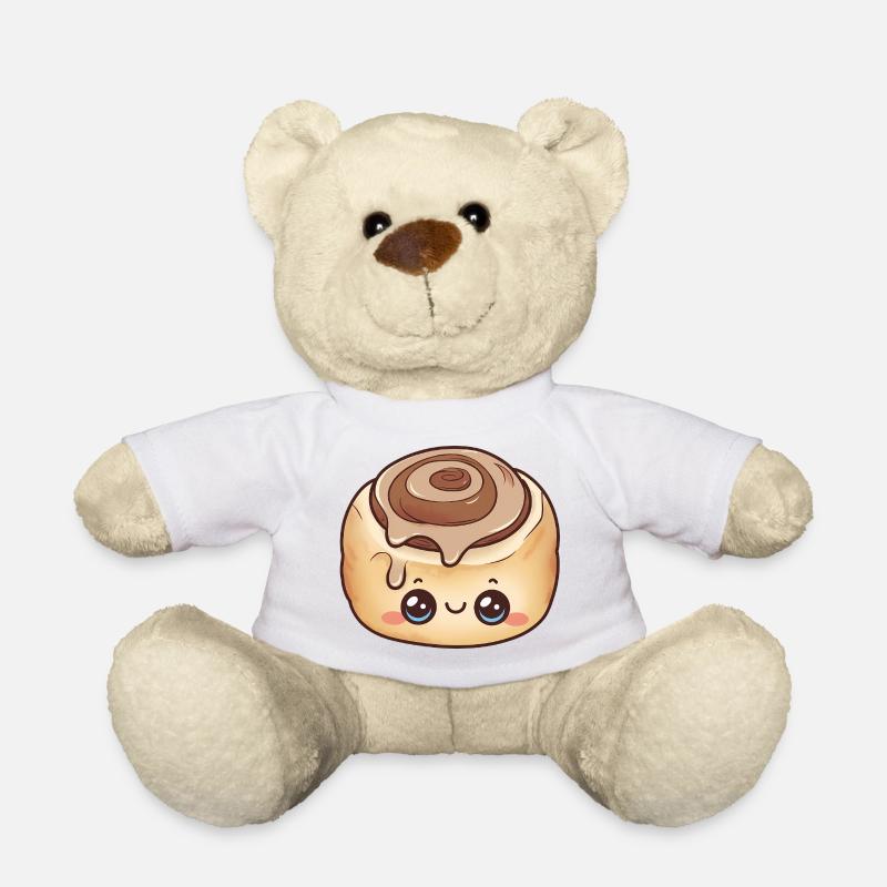 Süße Zimtschnecke Kawaii - Teddy - Weiß