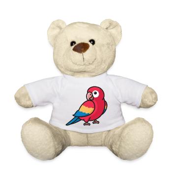 Ara Papagei Cartoon Tierliebhaber - Teddy - Weiß - Vorne