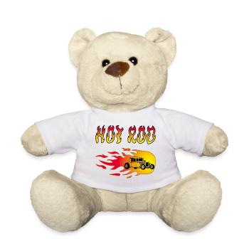 Voiture en Flamme Vintage Racer - Nounours - blanc - Devant