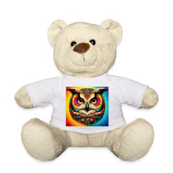 owl - Teddy Bear - white - Front