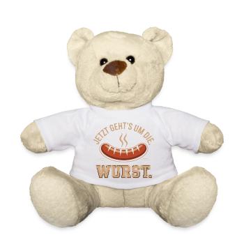 Jetzt Geht's Um Die Wurst Shirt - Teddy - Weiß - Vorne