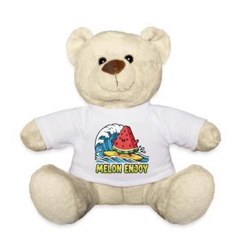 Surfing Watermelon - Teddy Bear - white - Front