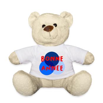 HAPPY NEW YEAR. NEW YEAR'S EVE. NEW YEAR - Teddy Bear - white - Front