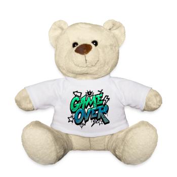 Game Over Neon Graffiti Design - Teddy - Weiß - Vorne