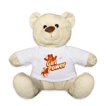 Western Feminine Energy with Star and Crown - Teddy Bear - white - Front