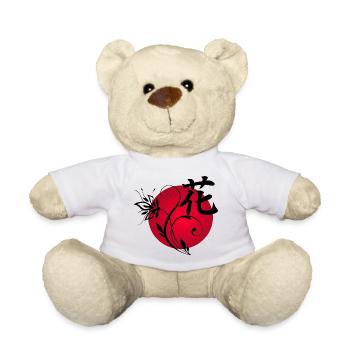 Schwarze Blume Japans - Teddy - Weiß - Vorne