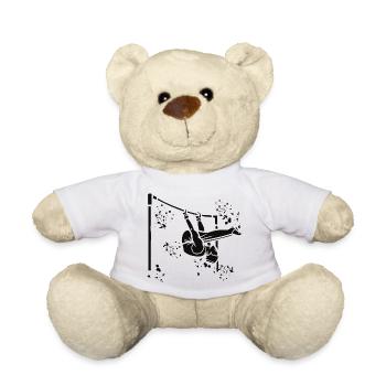 Gymnast high bar artistic gymnastics - Teddy Bear - white - Front