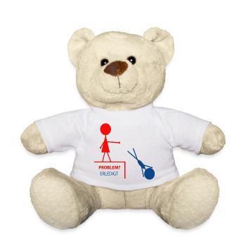 Lustiger Spruch– Problem? Erledigt! - Teddy - Weiß - Vorne