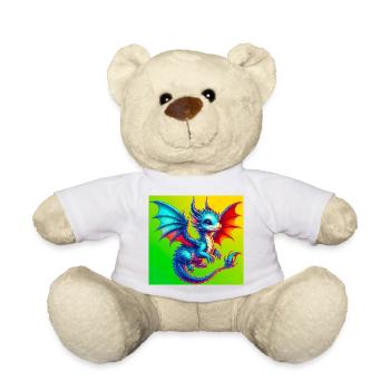 dragon - Teddy Bear - white - Front