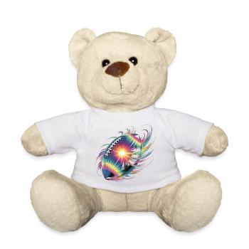 Neon Football Color Explosion - Teddy Bear - white - Front