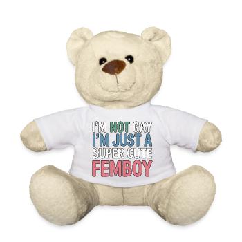 Pas gay – juste mignon femboy - Nounours - blanc - Devant