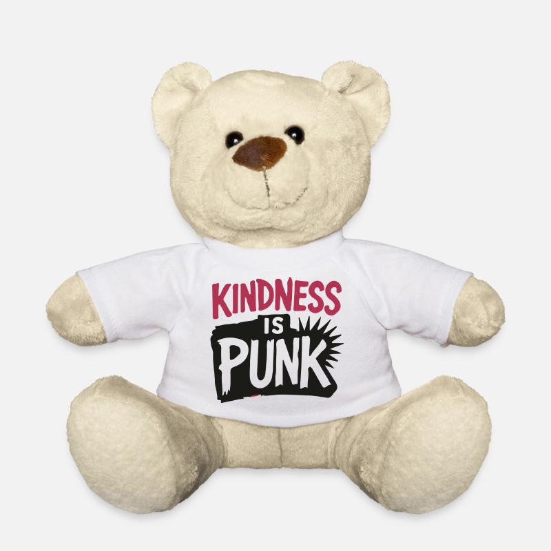 Freundlichkeit ist Punk - Teddy - Weiß