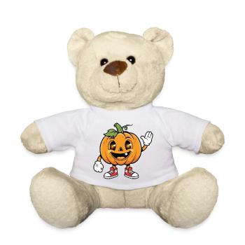 Cartoon Pumpkin Artwork Halloween - Teddy Bear - white - Front