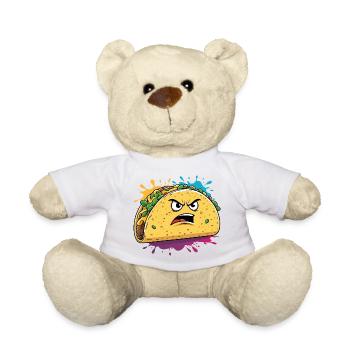 Wütender Taco Cartoon Splash - Teddy - Weiß - Vorne