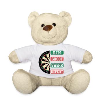 Viser Tirer Porter Répéter Style de jeu de fléchettes - Nounours - blanc - Devant