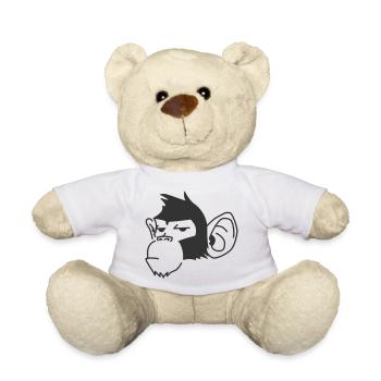 Urban Affe – Streetart Graffiti Primat - Teddy - Weiß - Vorne