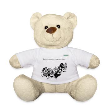 BACK ROW PARODY Design 001 - Teddy - Weiß - Vorne