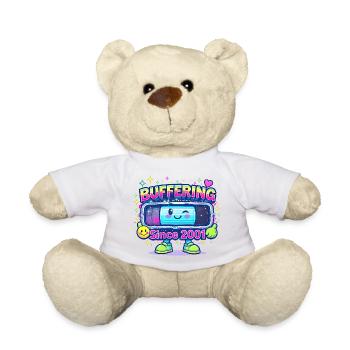 Y2K Retro – Buffering Since 2001 - Teddy - Weiß - Vorne