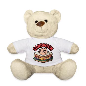 Knöchel Sandwich Lustiges Geschenk Chef Kämpfer - Teddy - Weiß - Vorne