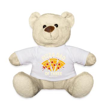 Papa Pizza von drei - Teddy - Weiß - Vorne