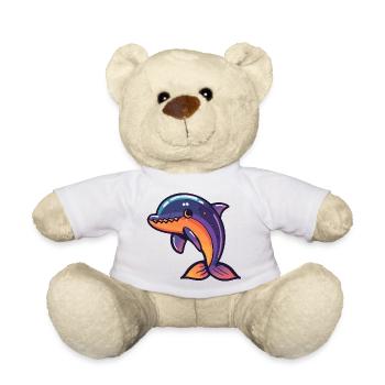 Dolphin Halloween Zombie - Teddy Bear - white - Front