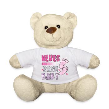 Future maman NOUVEAU BÉBÉ 2026 Drôle - Nounours - blanc - Devant