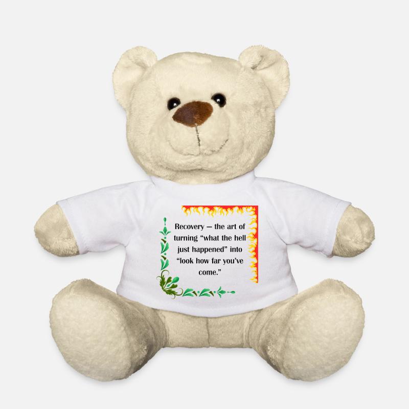 Genesung – Schau mal, wie weit du gekommen bist Zitat - Teddy - Weiß