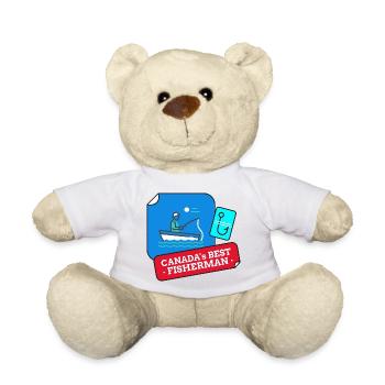 Le meilleur design de pêcheur au Canada - Nounours - blanc - Devant