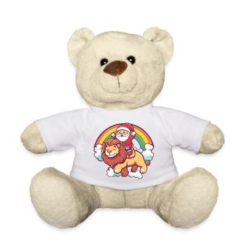 Lion Père Noël Noël - Nounours - blanc - Devant