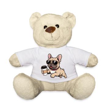 Lunettes de soleil Bouledogue Français Café - Nounours - blanc - Devant