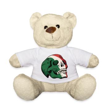 Illustration du drapeau italien du crâne - Nounours - blanc - Devant