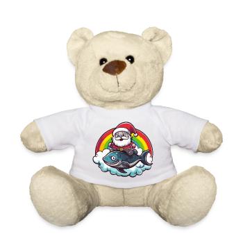 Piranha Fische Weihnachtsmann Weihnachten - Teddy - Weiß - Vorne