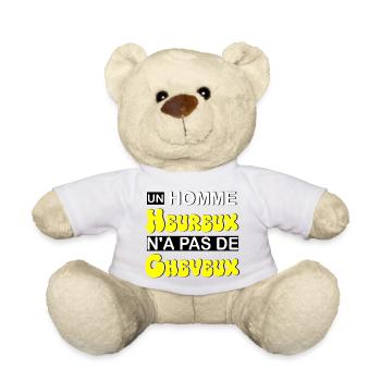 Ein glücklicher Mann hat keine Haare - Teddy - Weiß - Vorne
