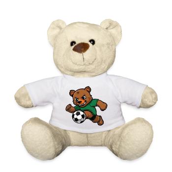 Bär Fußball - Teddy - Weiß - Vorne