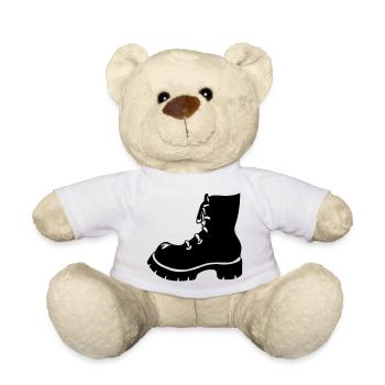 Punk Schuh Stiefel - Teddy - Weiß - Vorne
