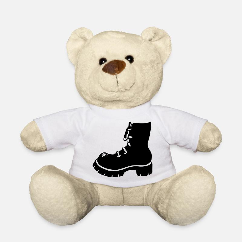 Punk Schuh Stiefel - Teddy - Weiß