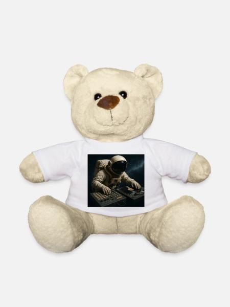 Astronaute DJ sur platine - Nounours - blanc