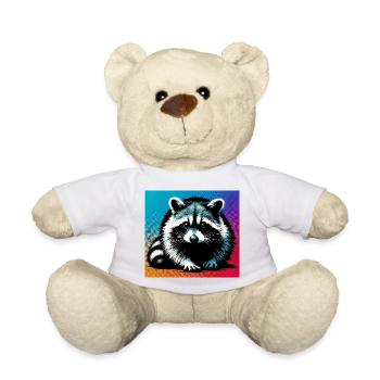 Raccoon - Teddy Bear - white - Front