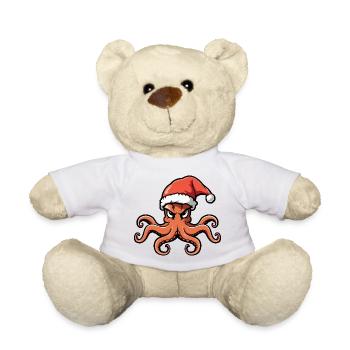 Oktopus Weihnachten - Teddy - Weiß - Vorne