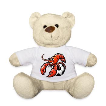 Crab with soccer ball - Teddy Bear - white - Front