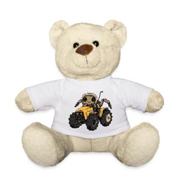 Tarantula Tractor Farmer - Teddy Bear - white - Front