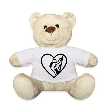 Heart Climbing – Vertical Passion - Teddy Bear - white - Front