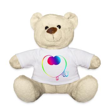 Süßer Regenbogen-Trickster - Teddy - Weiß - Vorne