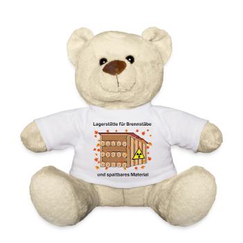Brennstäbe-Holzlager Herbstlaub - Teddy - Weiß - Vorne